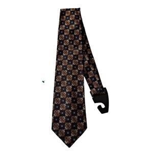 Robert Talbott Best of Class Black Gold Multi Extra Long Textured Tie One Size